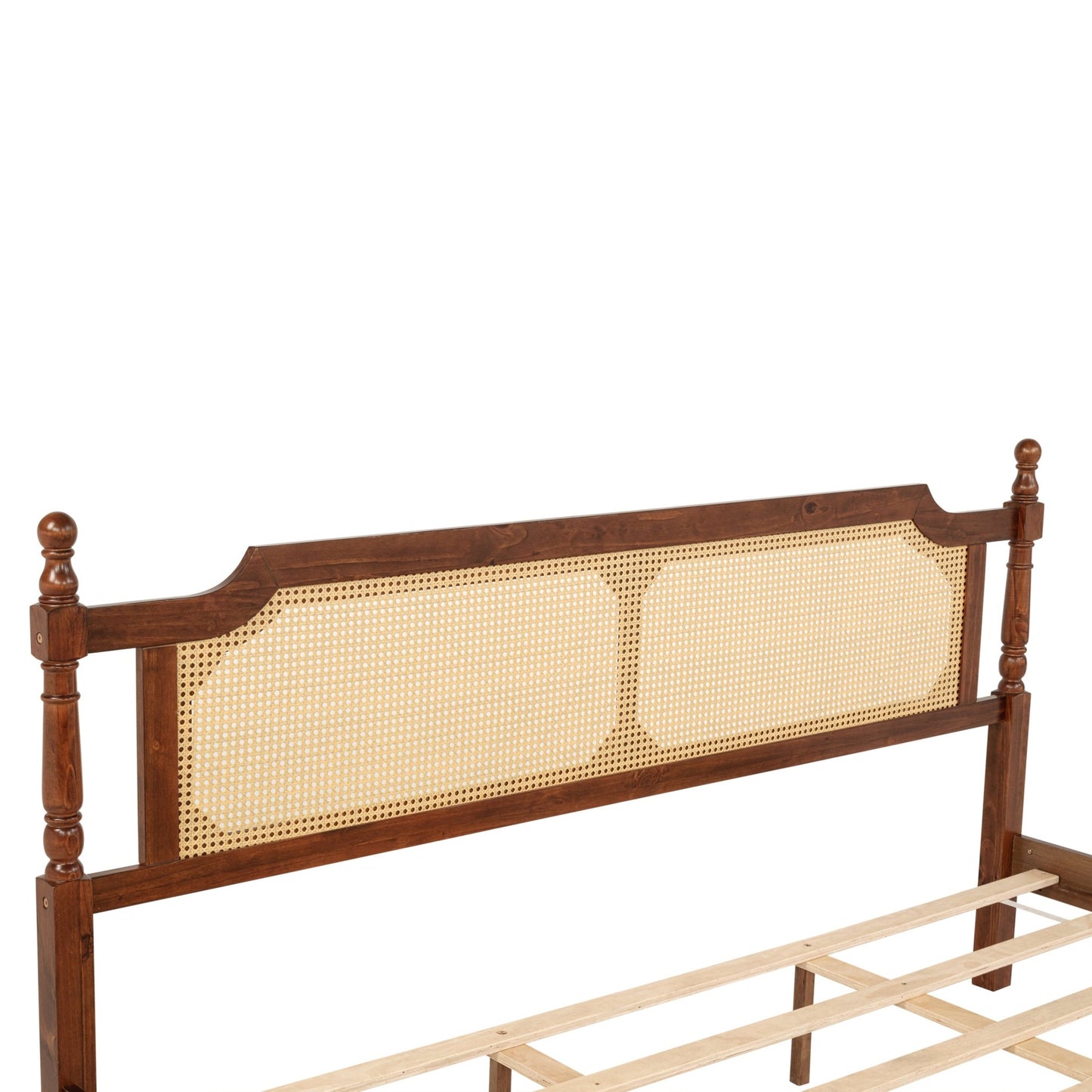 King Bed The Carolina Rattan Walnut - Bunk and Bed Co.