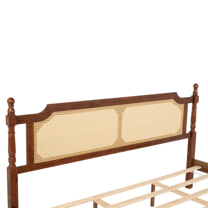 King Bed The Carolina Rattan Walnut - Bunk and Bed Co.