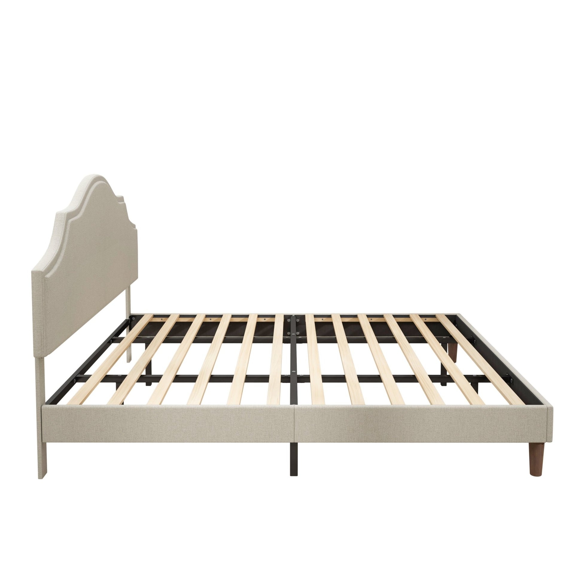 King Size Bed Frame Upholstered Platform Bed Margo - Bunk and Bed Co.