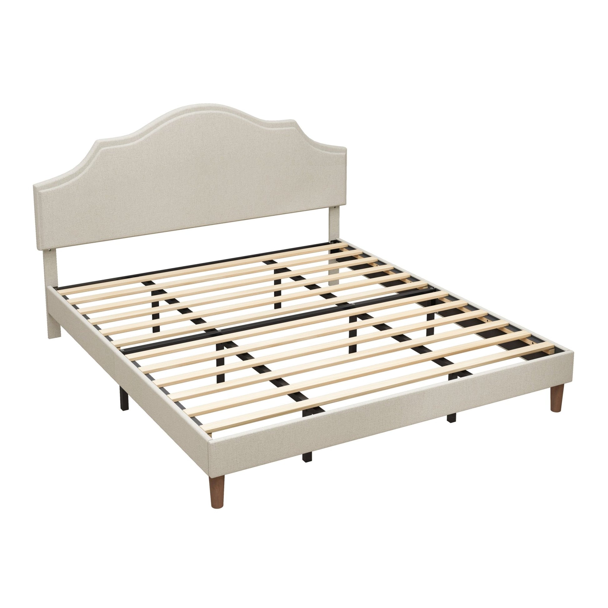 King Size Bed Frame Upholstered Platform Bed Margo - Bunk and Bed Co.