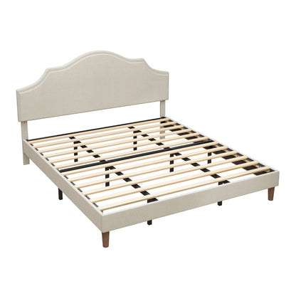 King Size Bed Frame Upholstered Platform Bed Margo - Bunk and Bed Co.