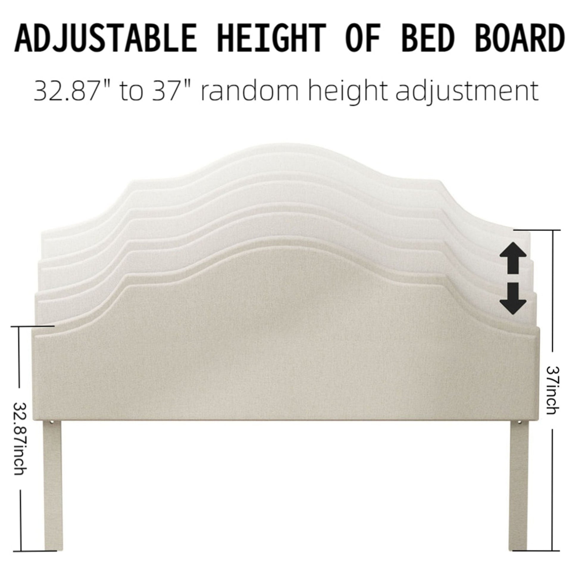 King Size Bed Frame Upholstered Platform Bed Margo - Bunk and Bed Co.