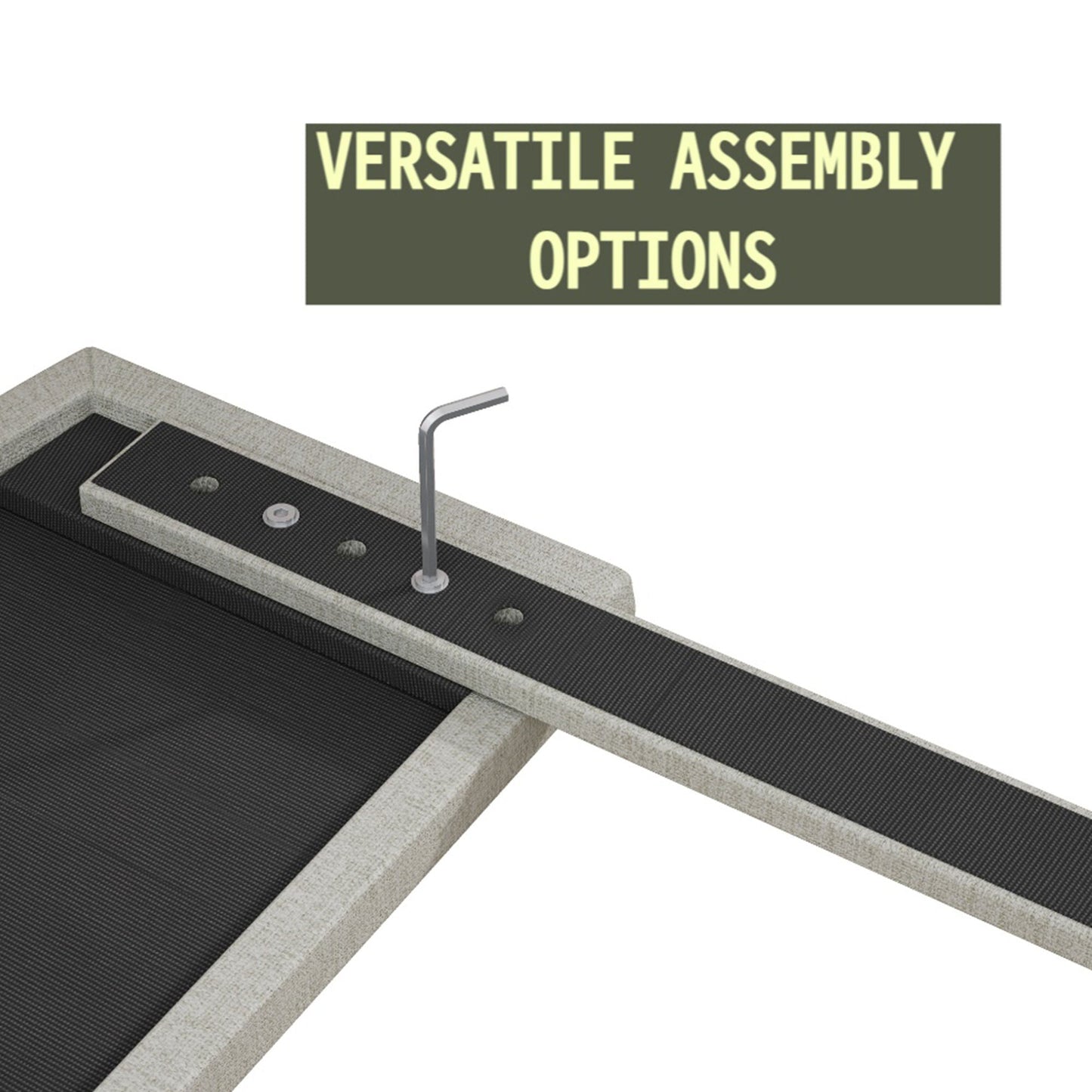 King Size Bed Frame Upholstered Platform Bed Margo - Bunk and Bed Co.