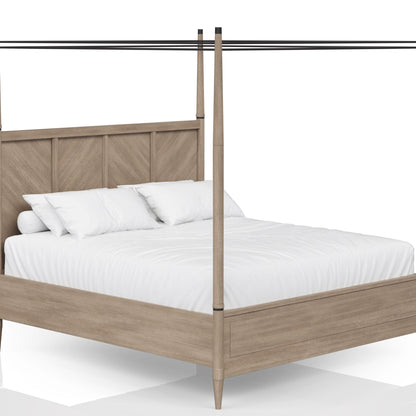 Martin Queen Canopy Bed Color Sand - Bunk and Bed Co.
