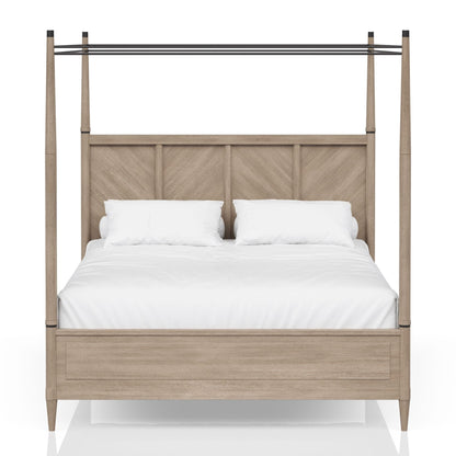 Martin Queen Canopy Bed Color Sand - Bunk and Bed Co.