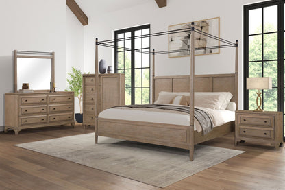 Martin Queen Canopy Bed Color Sand - Bunk and Bed Co.