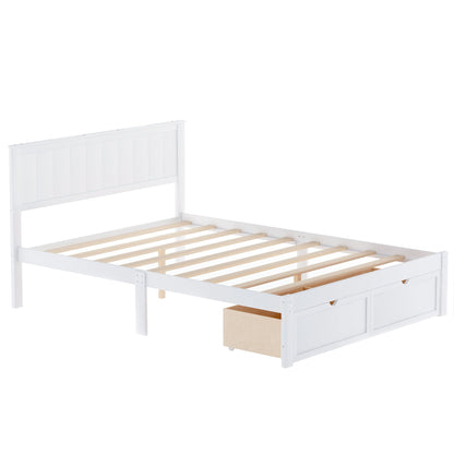 Meadowbrook Platform Full Size Bed With Drawer - Bunk and Bed Co.