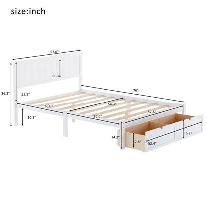 Meadowbrook Platform Full Size Bed With Drawer - Bunk and Bed Co.