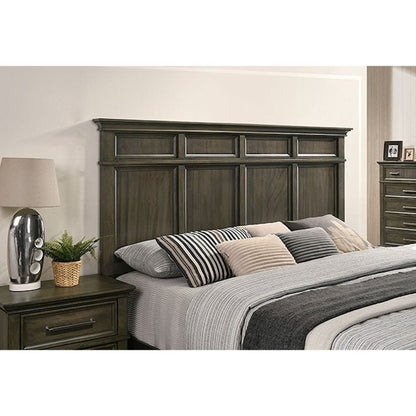Modern Queen Size Bed Panel Style Headboard Gray - Bunk and Bed Co.