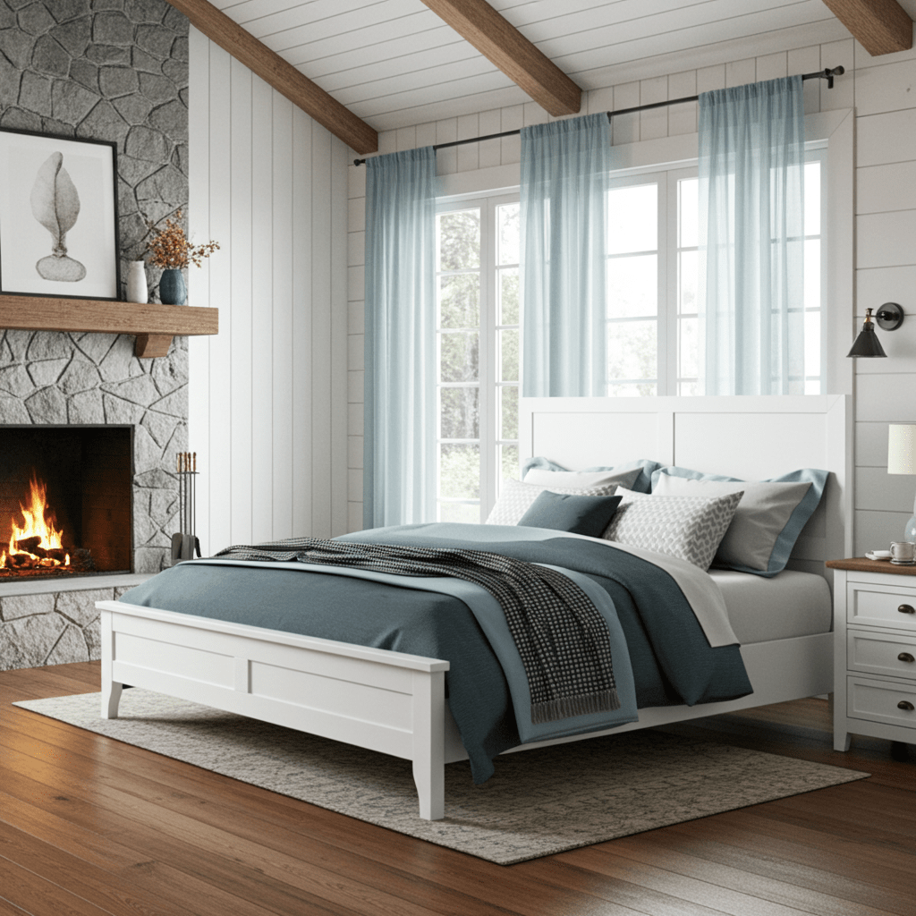 Monica White Platform Bed - Full Size - Bunk and Bed Co.