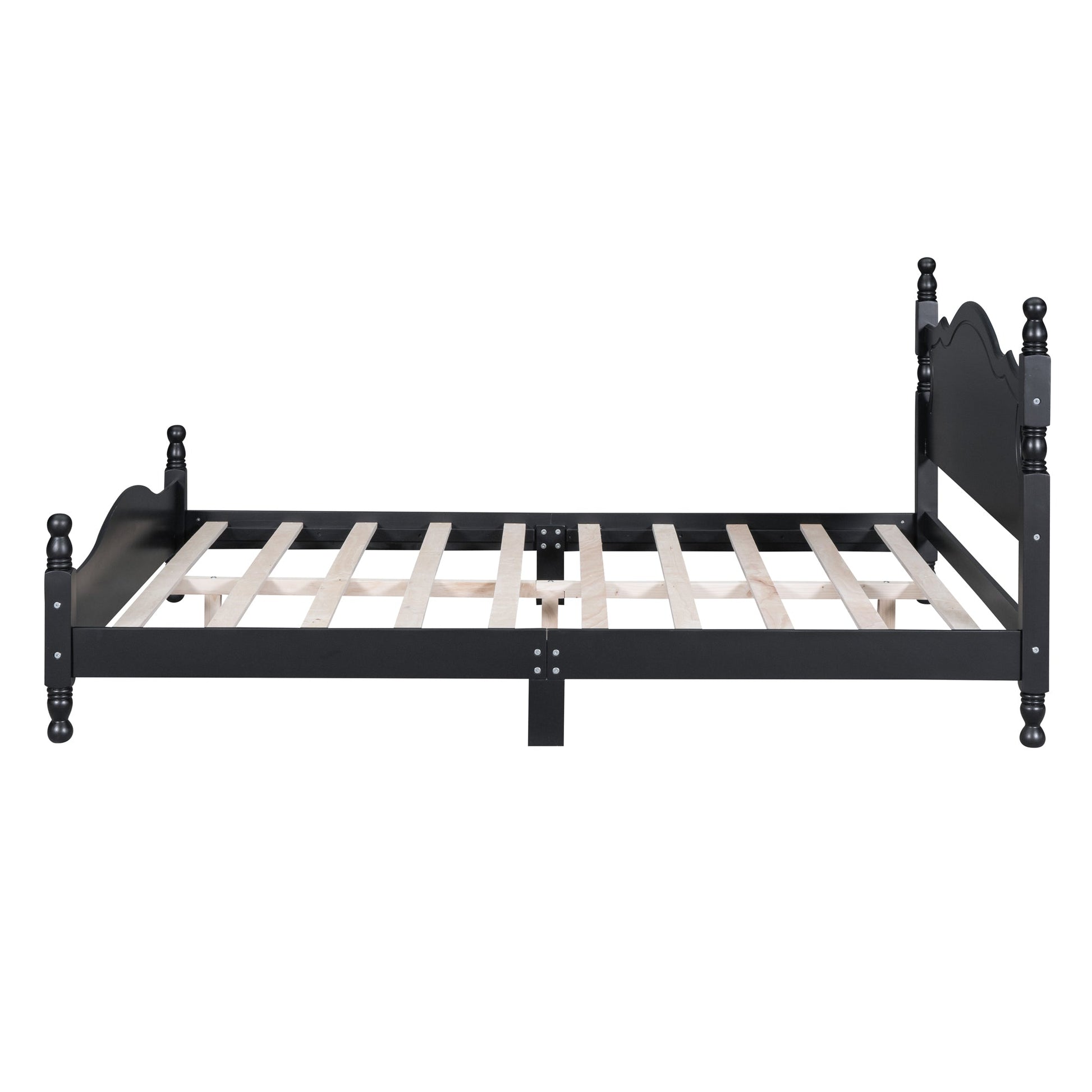 Montgomery Queen Size Wood Platform Bed Black - Bunk and Bed Co.