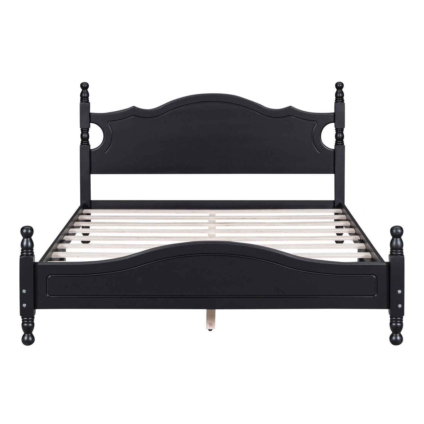 Montgomery Queen Size Wood Platform Bed Black - Bunk and Bed Co.