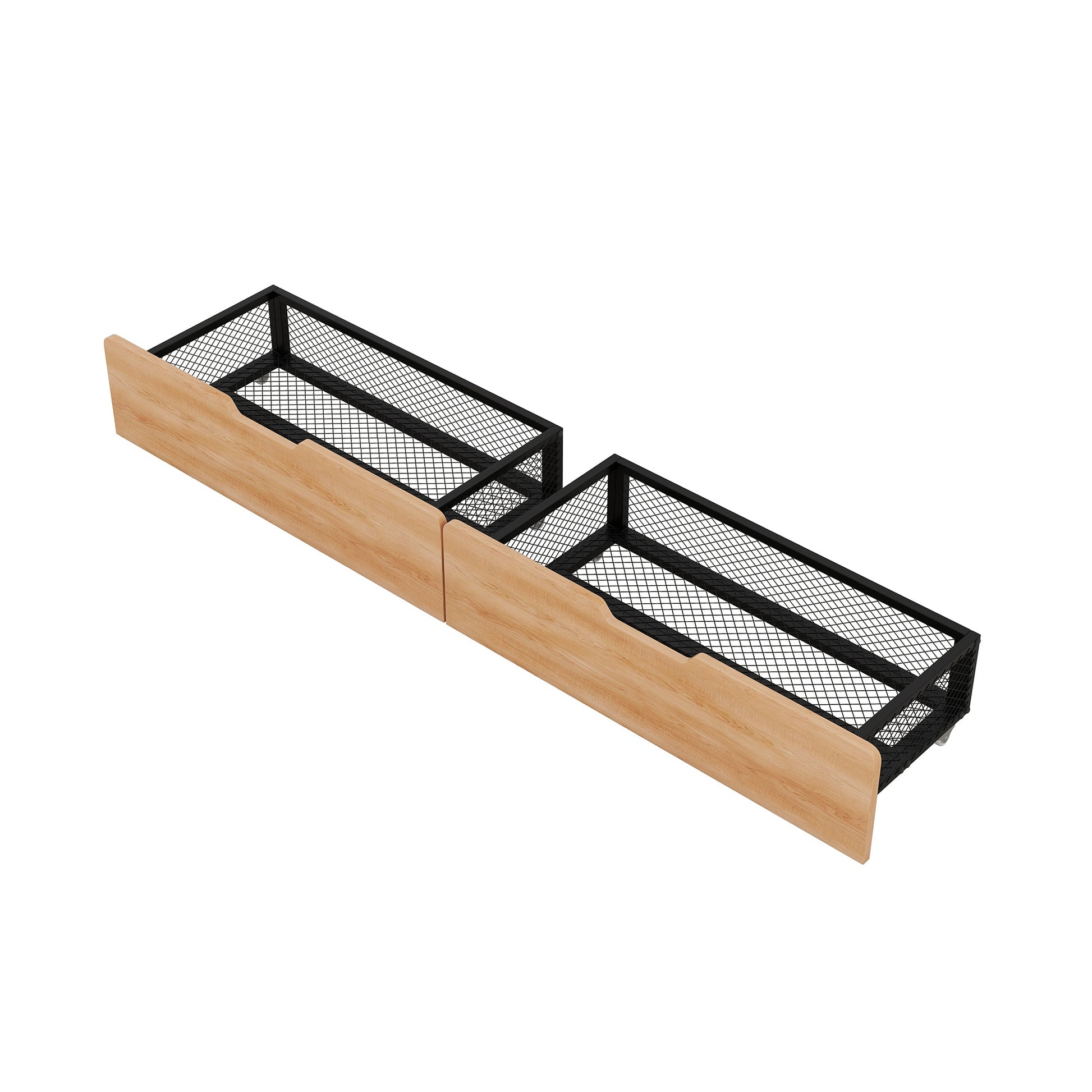 Remmy Bunk Bed Modern Metal Full Size 2 Drawers - Bunk and Bed Co.