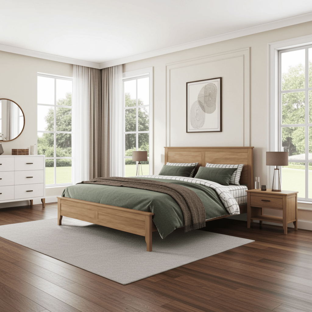 Seadrift Queen Platform Bed - Solid Wood - Bunk and Bed Co.