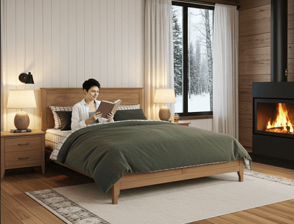 Seadrift Queen Platform Bed - Solid Wood - Bunk and Bed Co.