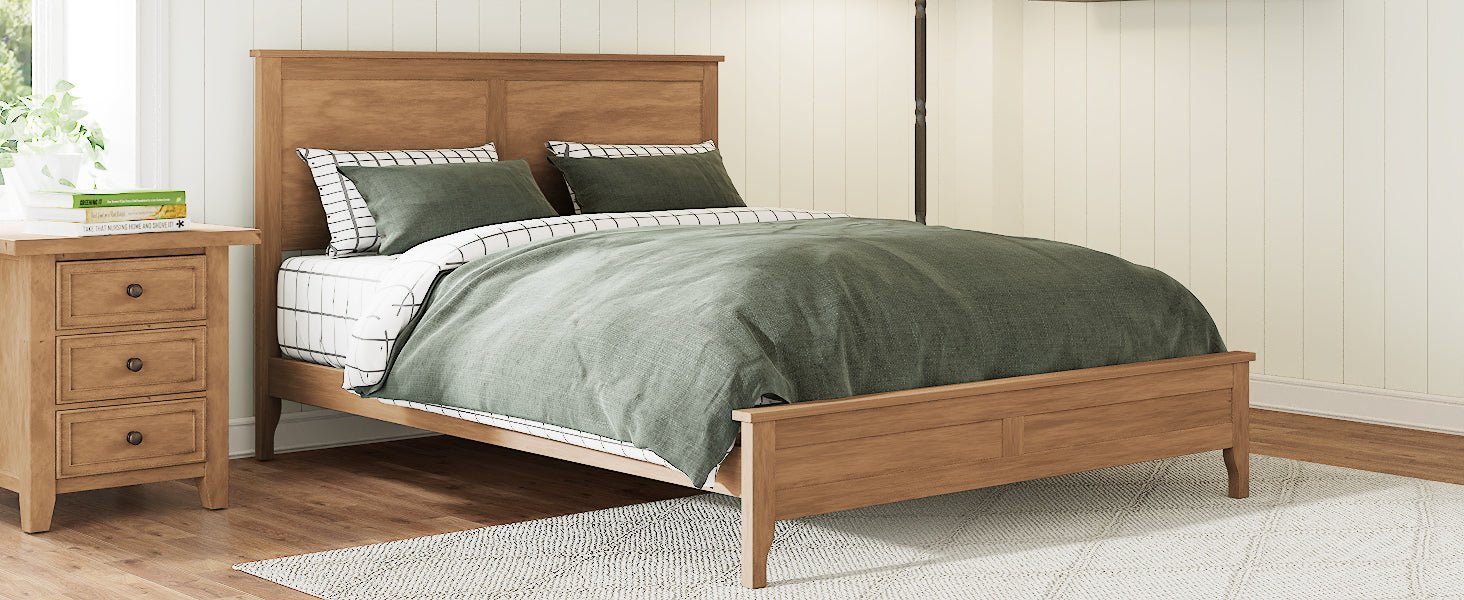 Seadrift Queen Platform Bed - Solid Wood - Bunk and Bed Co.