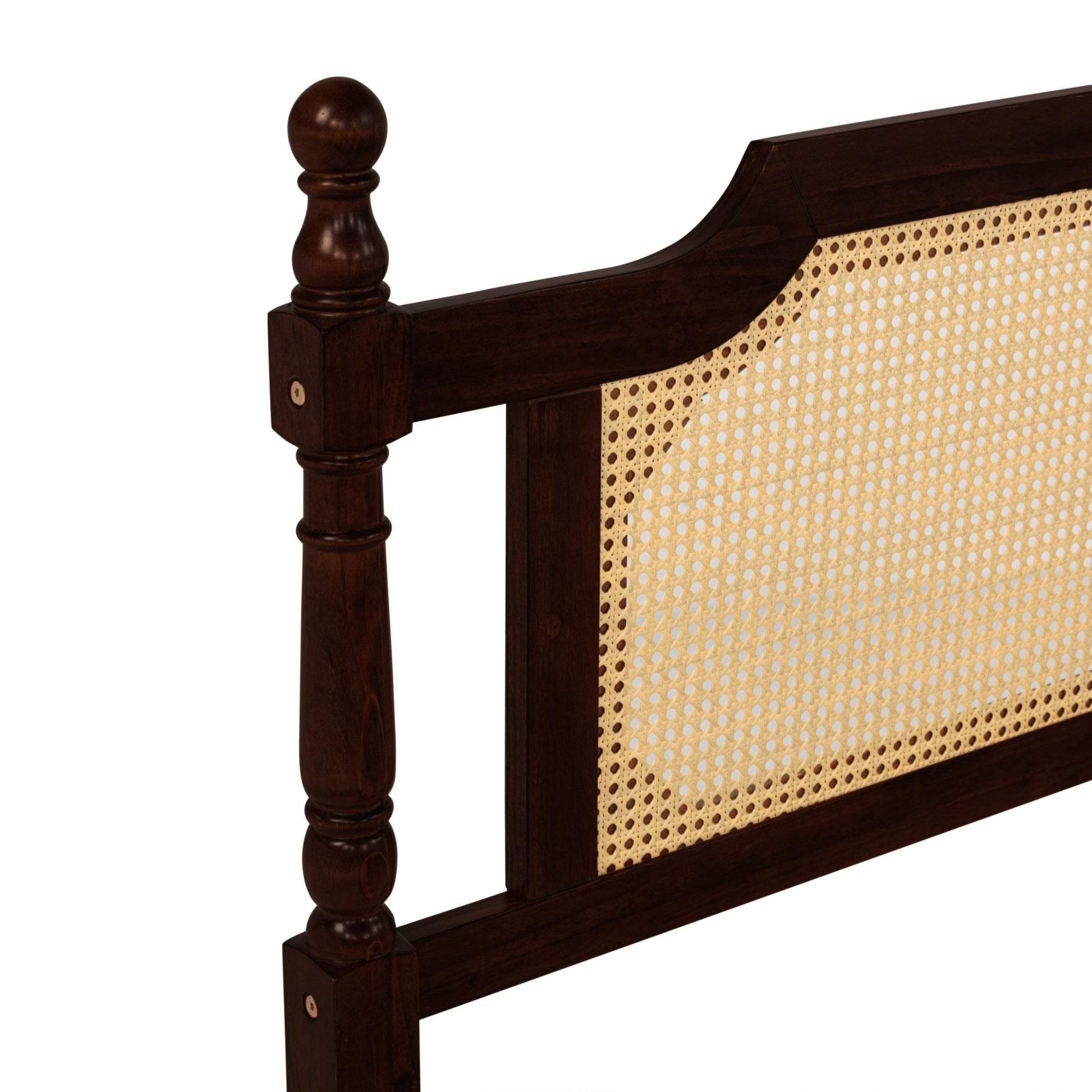 The Carolina Rattan King Size Bed Espresso - Bunk and Bed Co.