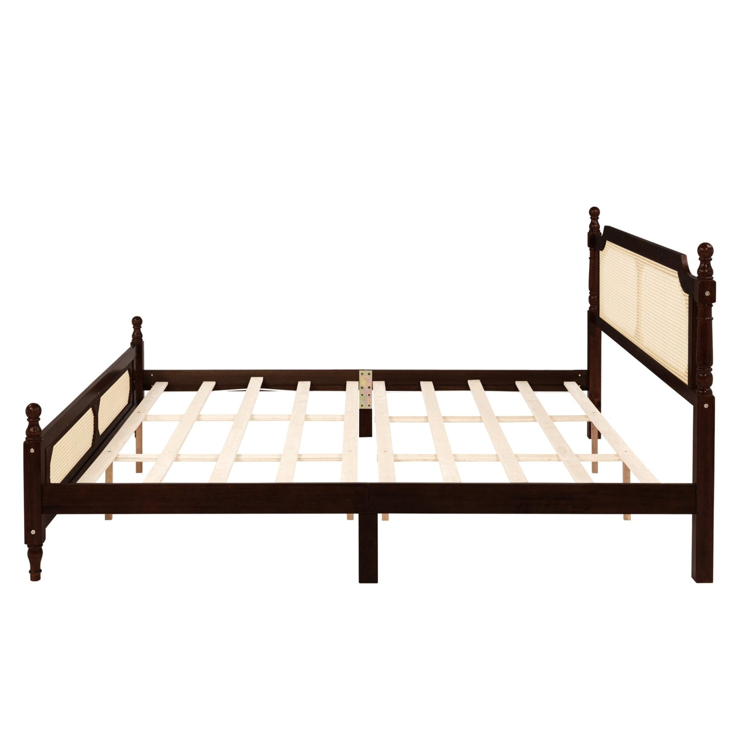 The Carolina Rattan King Size Bed Espresso - Bunk and Bed Co.