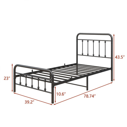 The Charlotte Metal Bed Frame Twin - Bunk and Bed Co.