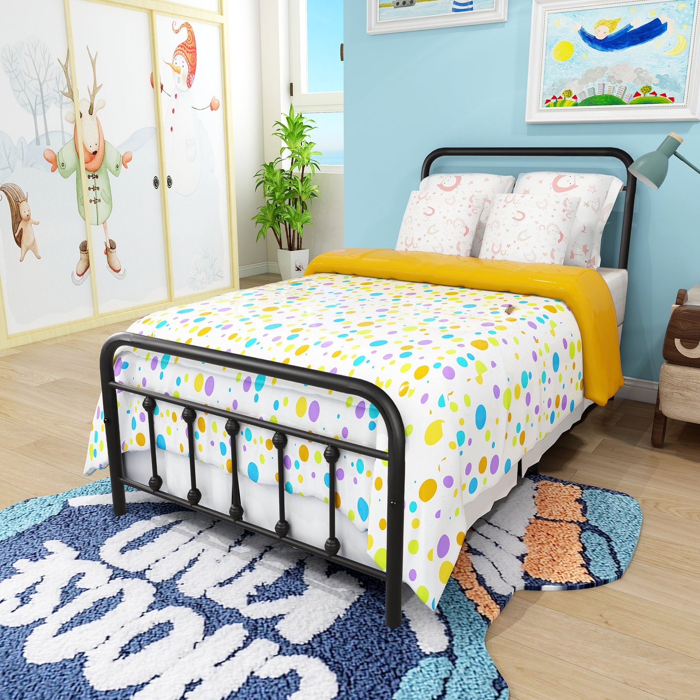 The Charlotte Metal Bed Frame Twin - Bunk and Bed Co.