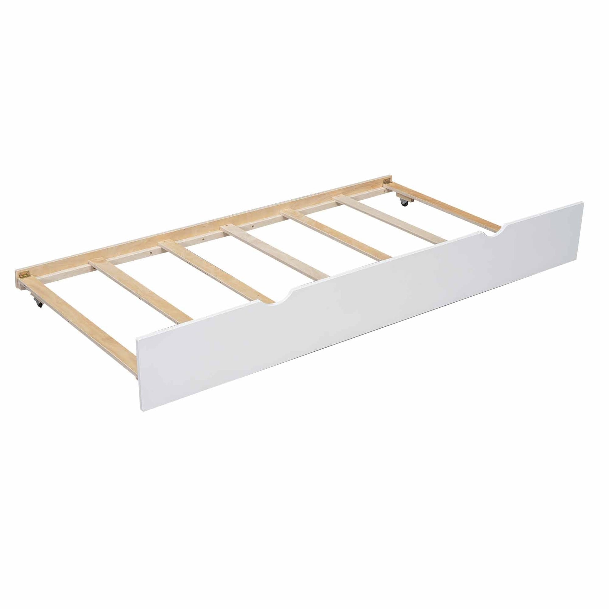 The Space Saver Twin Over Full Bunkbed with Trundle - WHITE - Bunk and Bed Co.