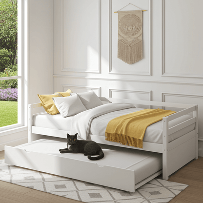 The Willow Creek DayBed with Trundle White - Bunk and Bed Co.