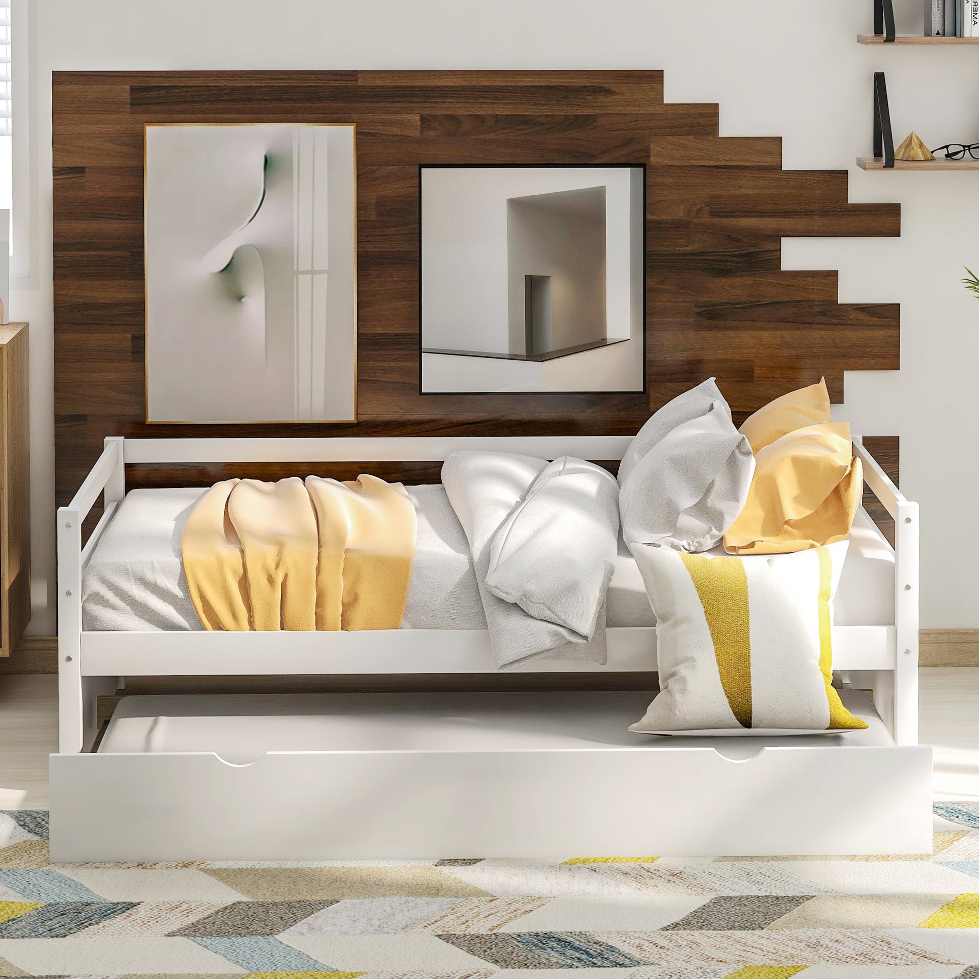 The Willow Creek DayBed with Trundle White - Bunk and Bed Co.