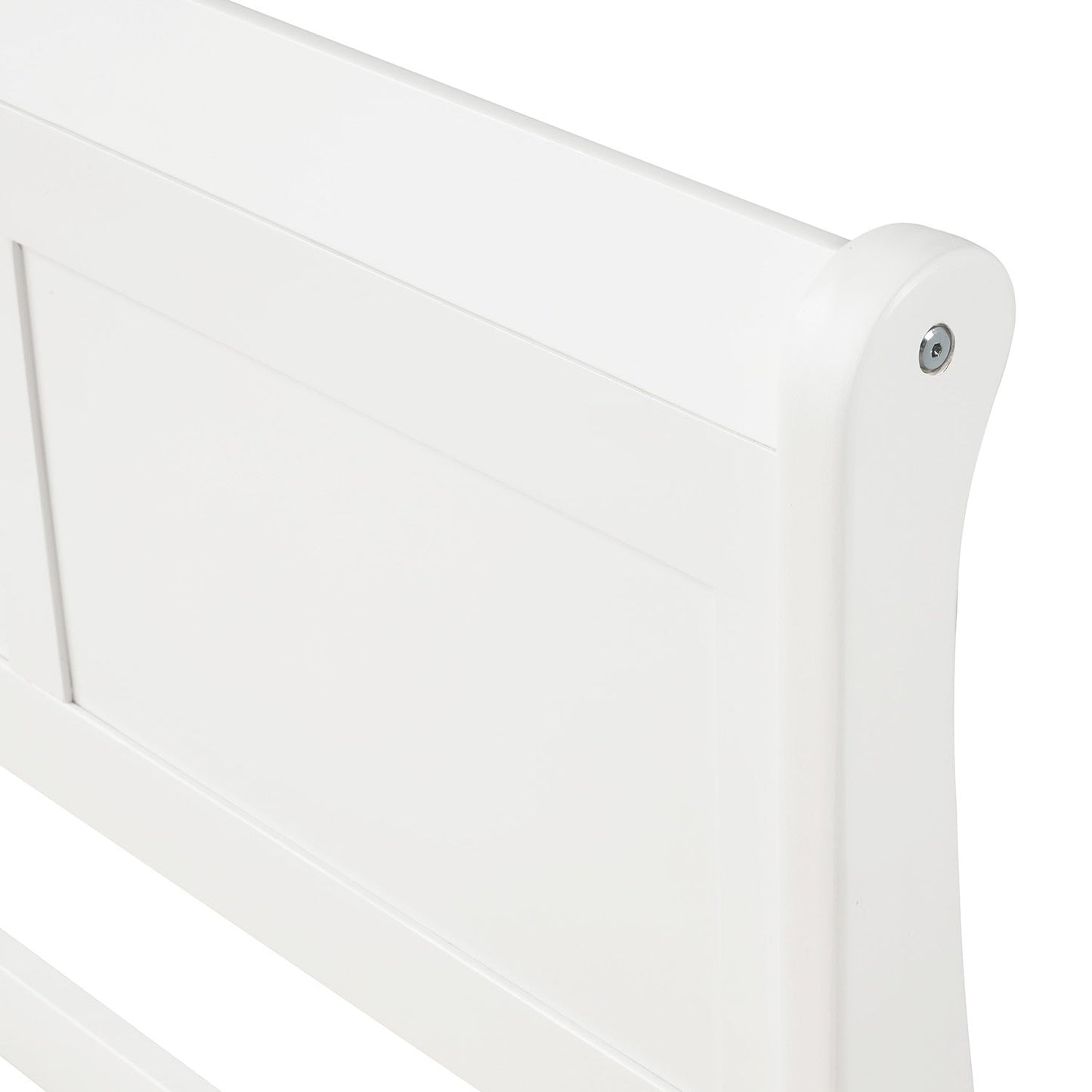 Tiffany White Twin Platform Bed with Headboard - Bunk and Bed Co.