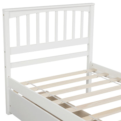 White Twin Platform Bed with Storage Drawers - Bunk and Bed Co.