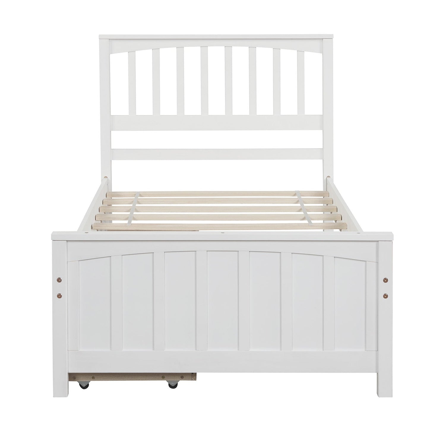 White Twin Platform Bed with Storage Drawers - Bunk and Bed Co.