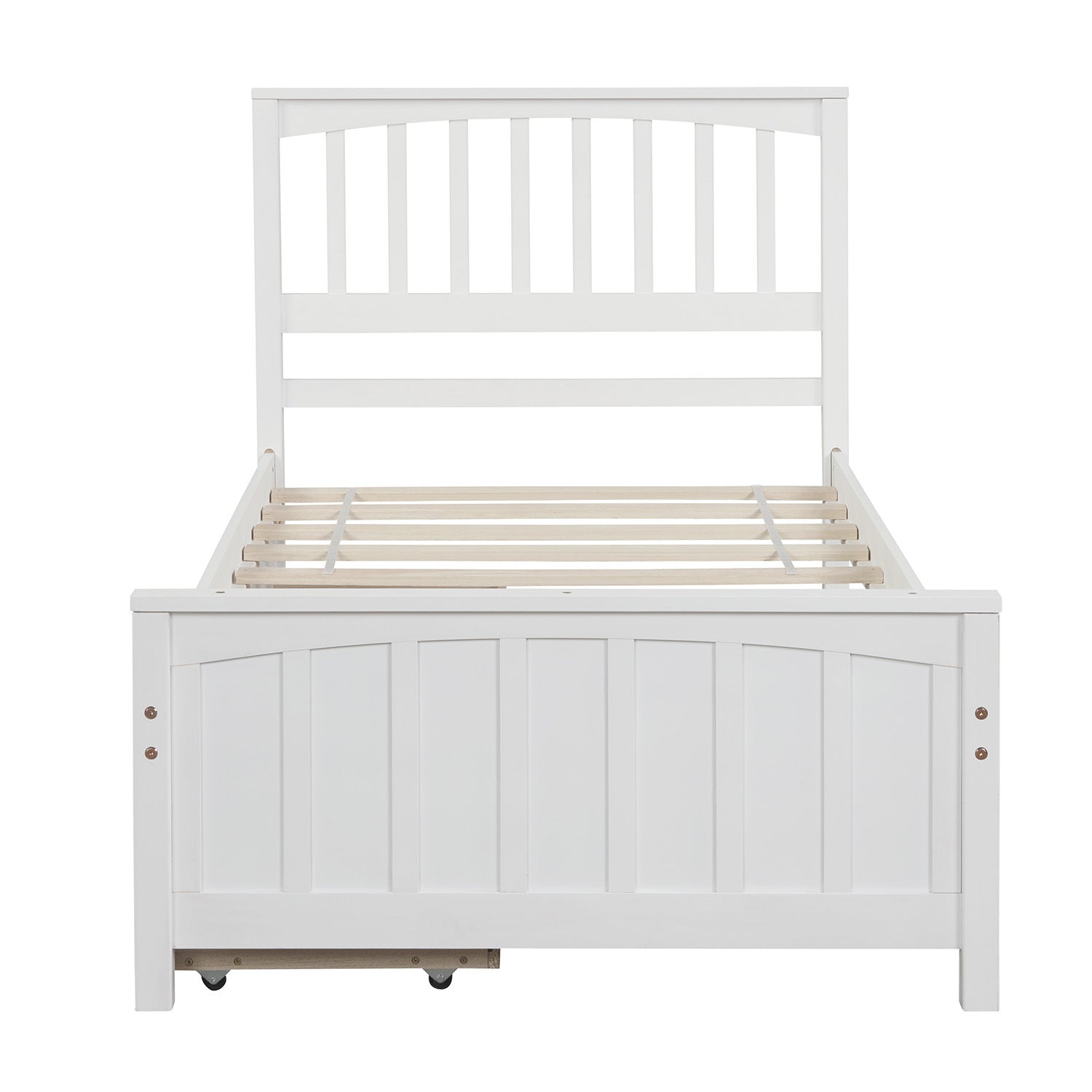 White Twin Platform Bed with Storage Drawers - Bunk and Bed Co.