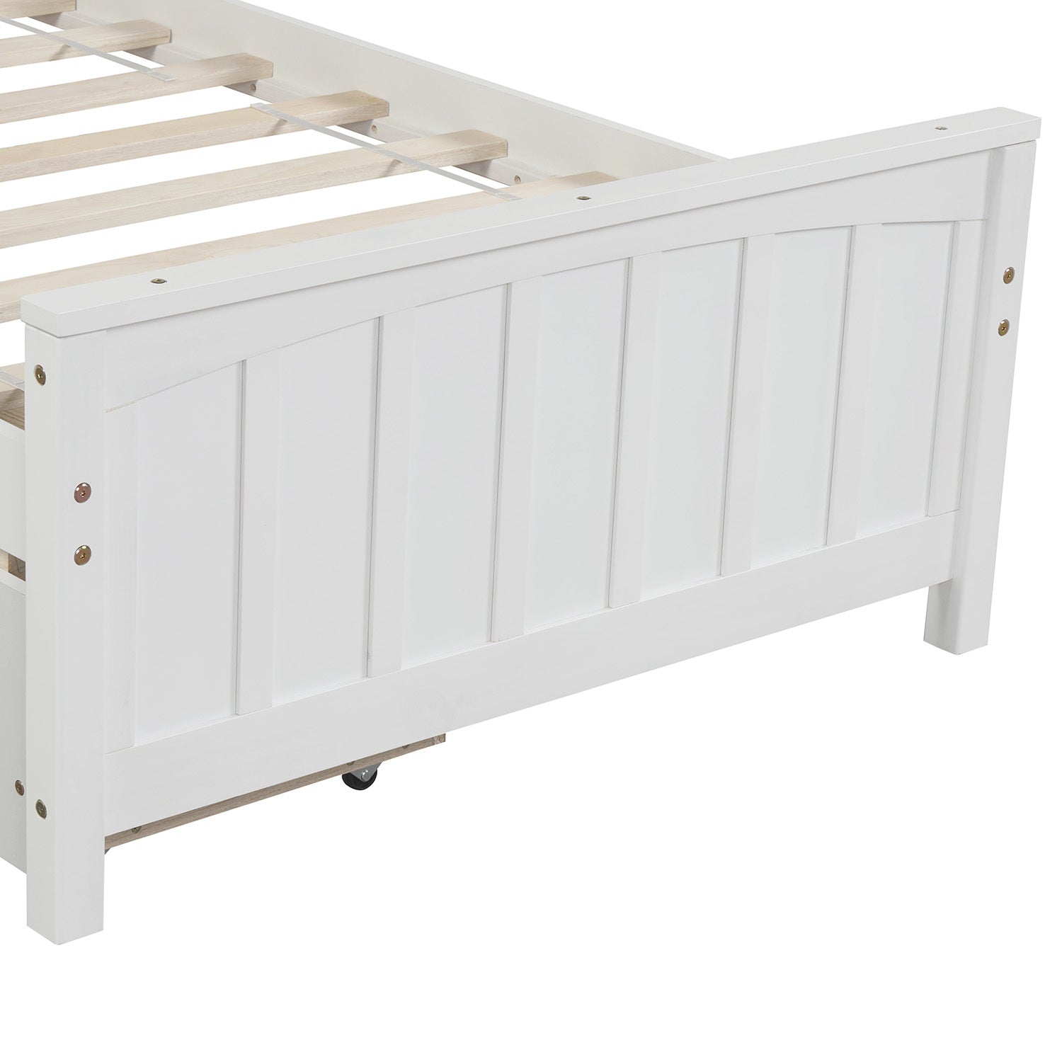 White Twin Platform Bed with Storage Drawers - Bunk and Bed Co.
