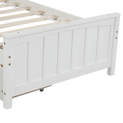 White Twin Platform Bed with Storage Drawers - Bunk and Bed Co.